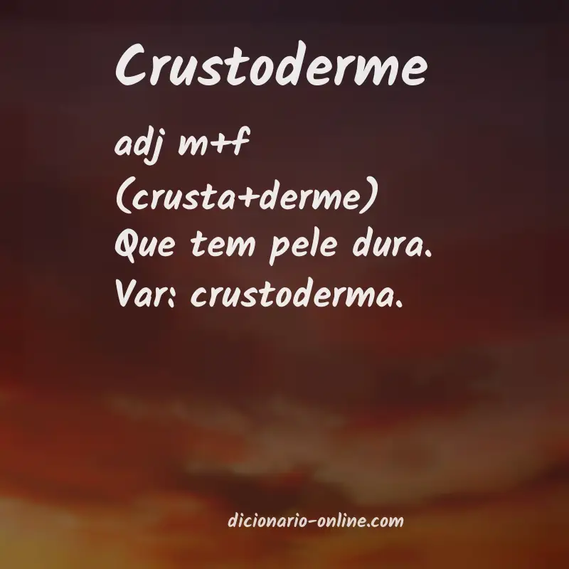Significado de crustoderme