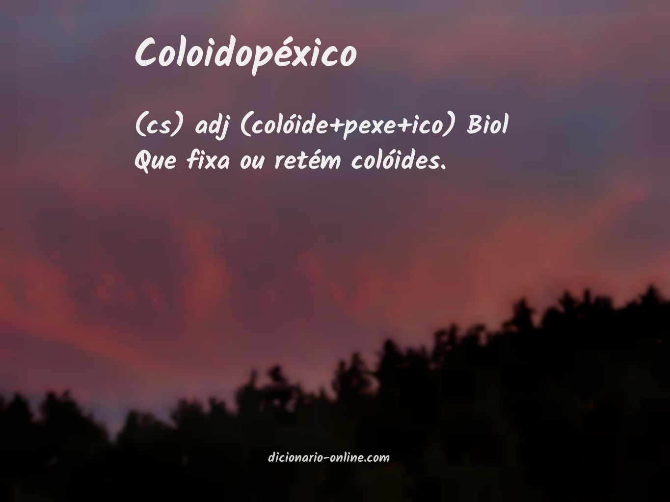 Significado de coloidopéxico