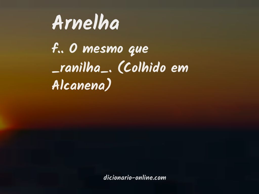 Significado de arnelha