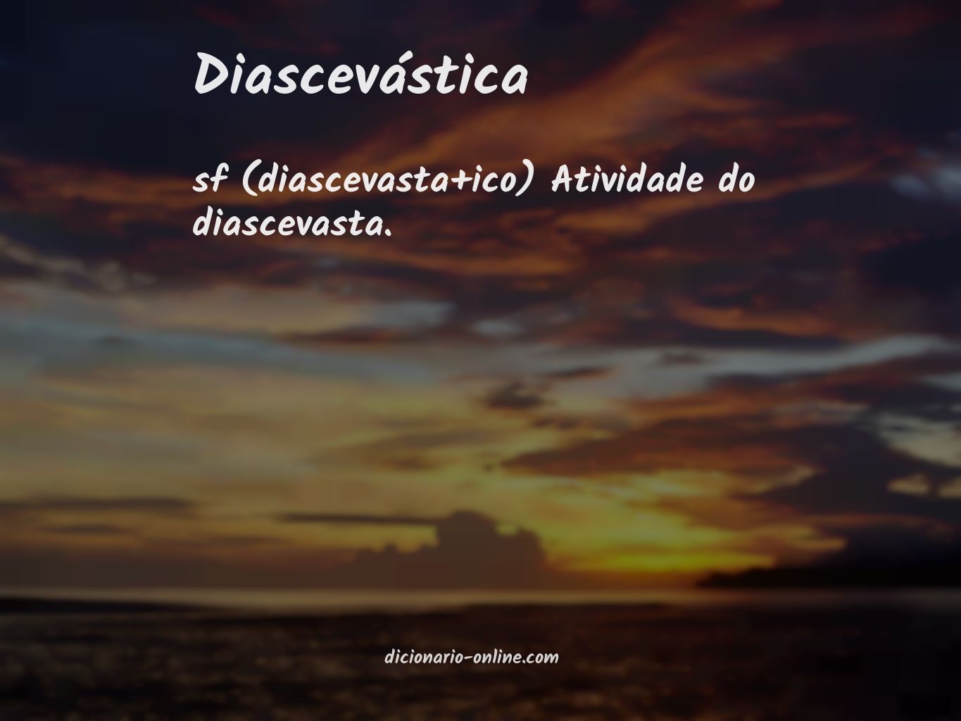 Significado de diascevástica