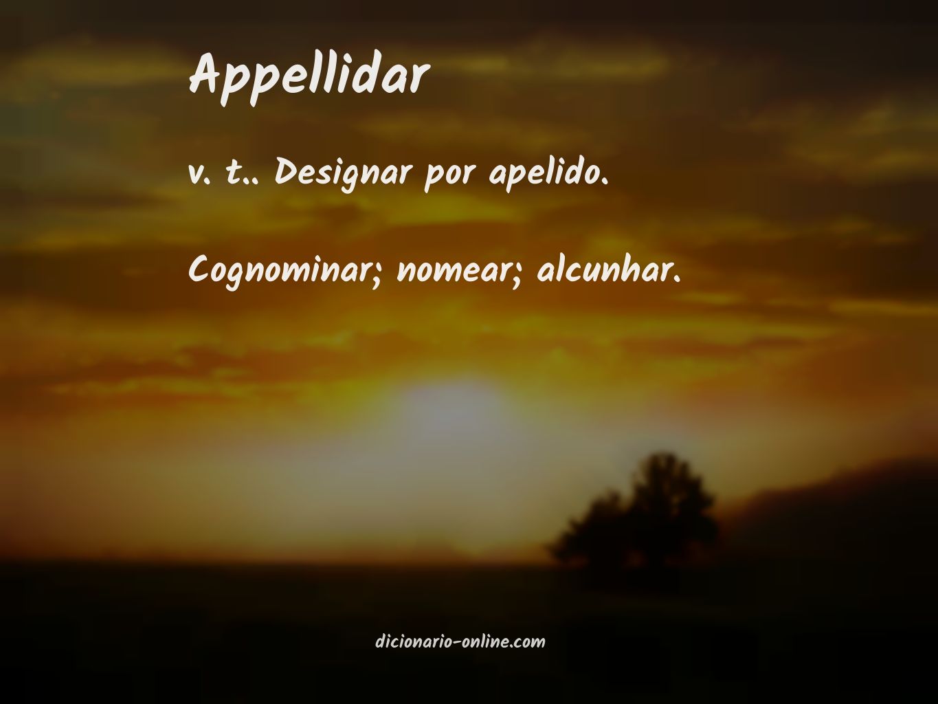 Significado de appellidar