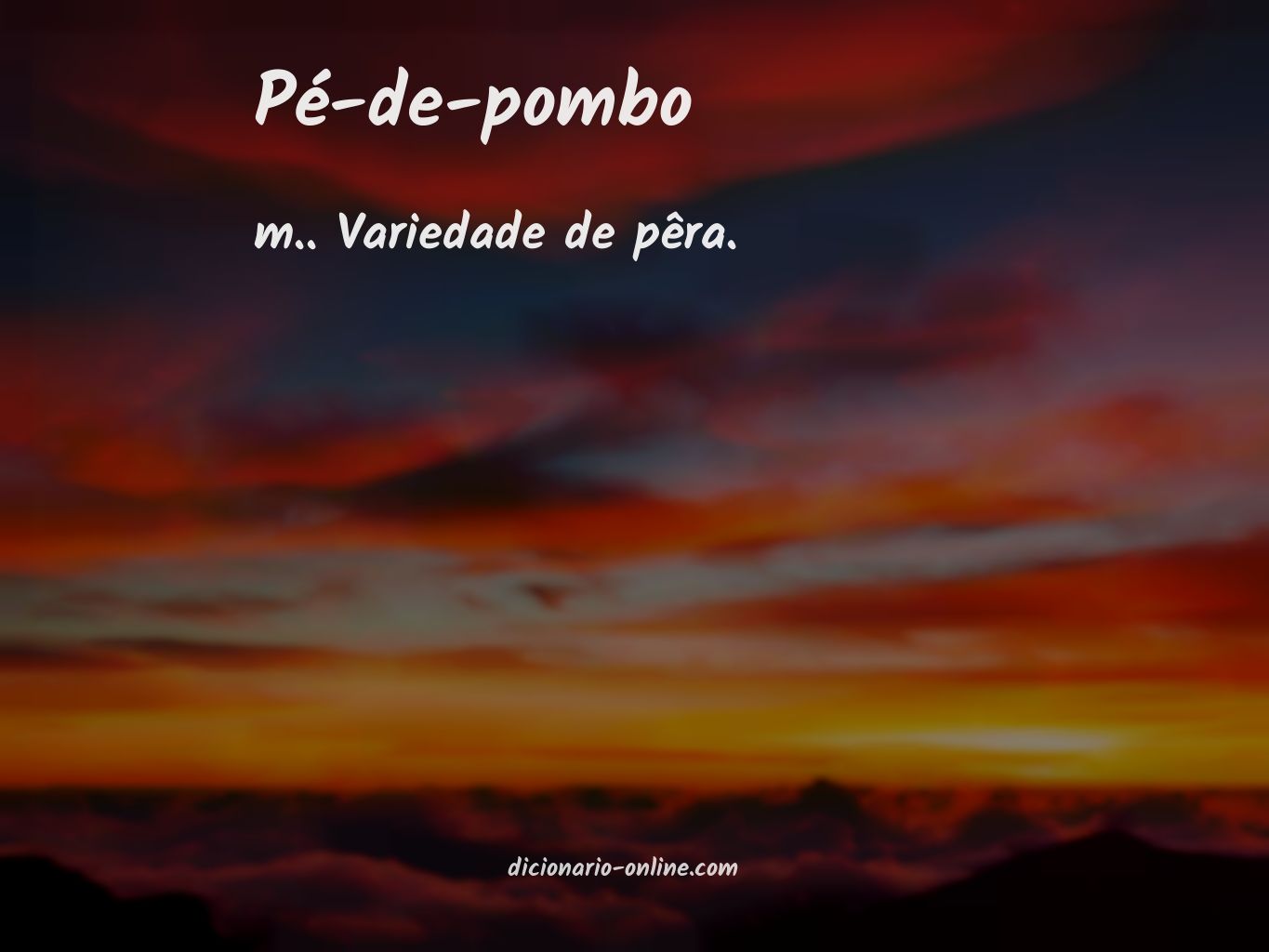 Significado de pé-de-pombo