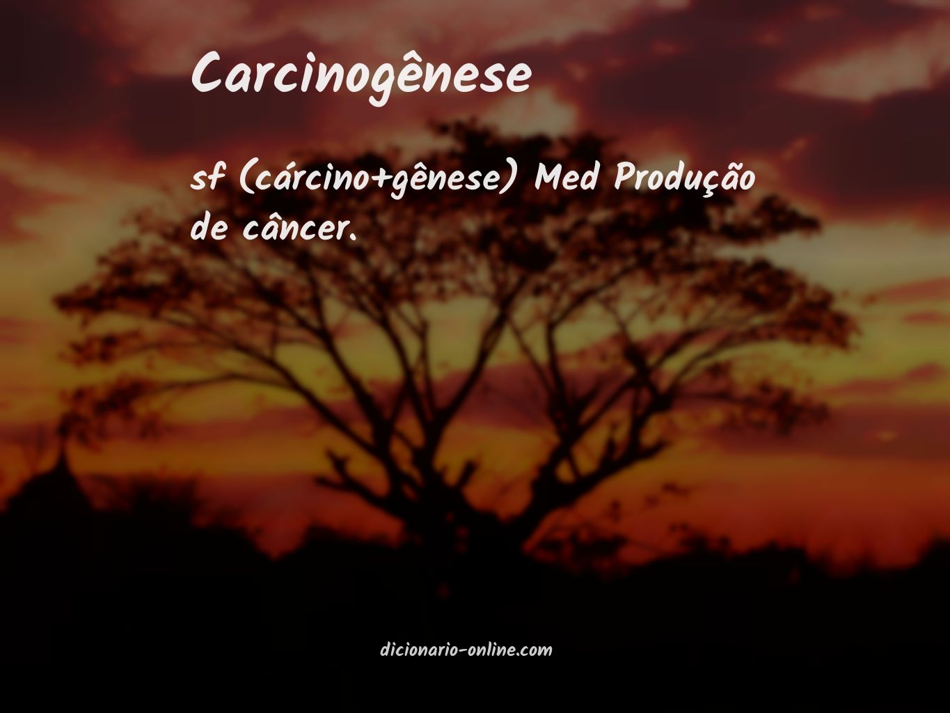 Significado de carcinogênese