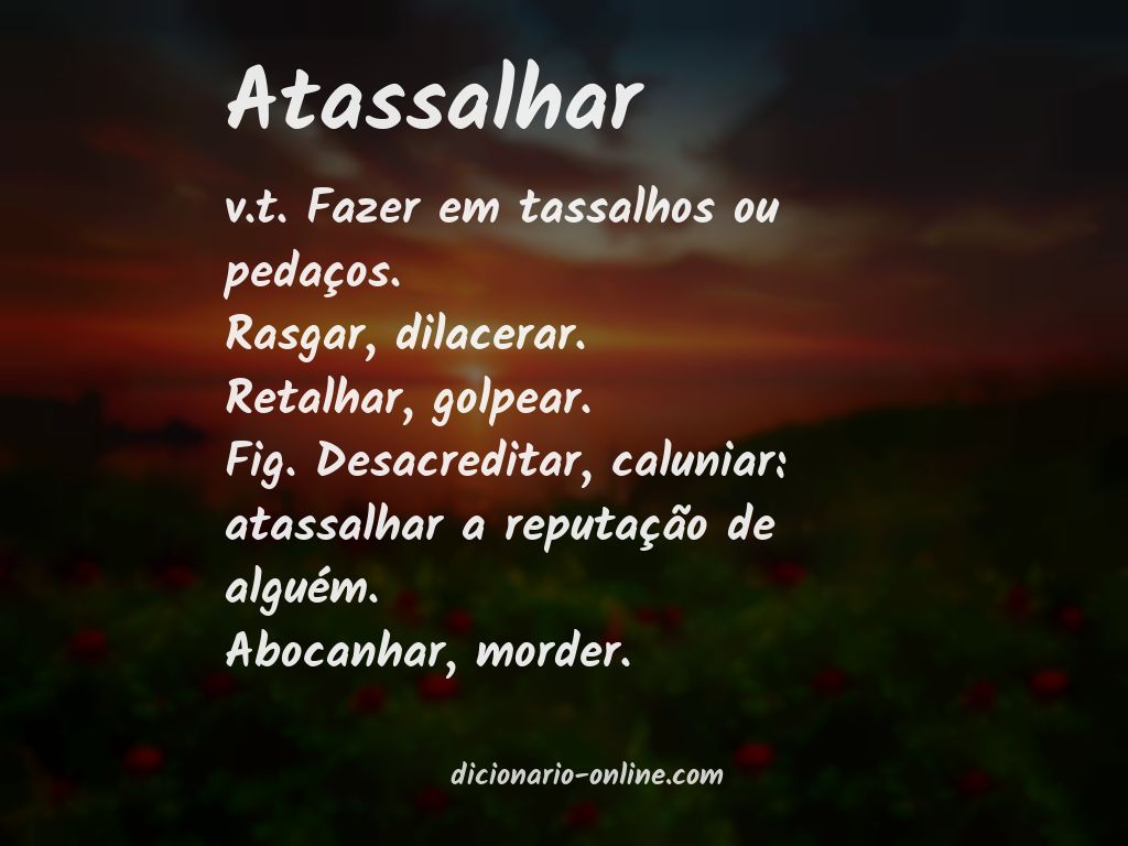 Significado de atassalhar