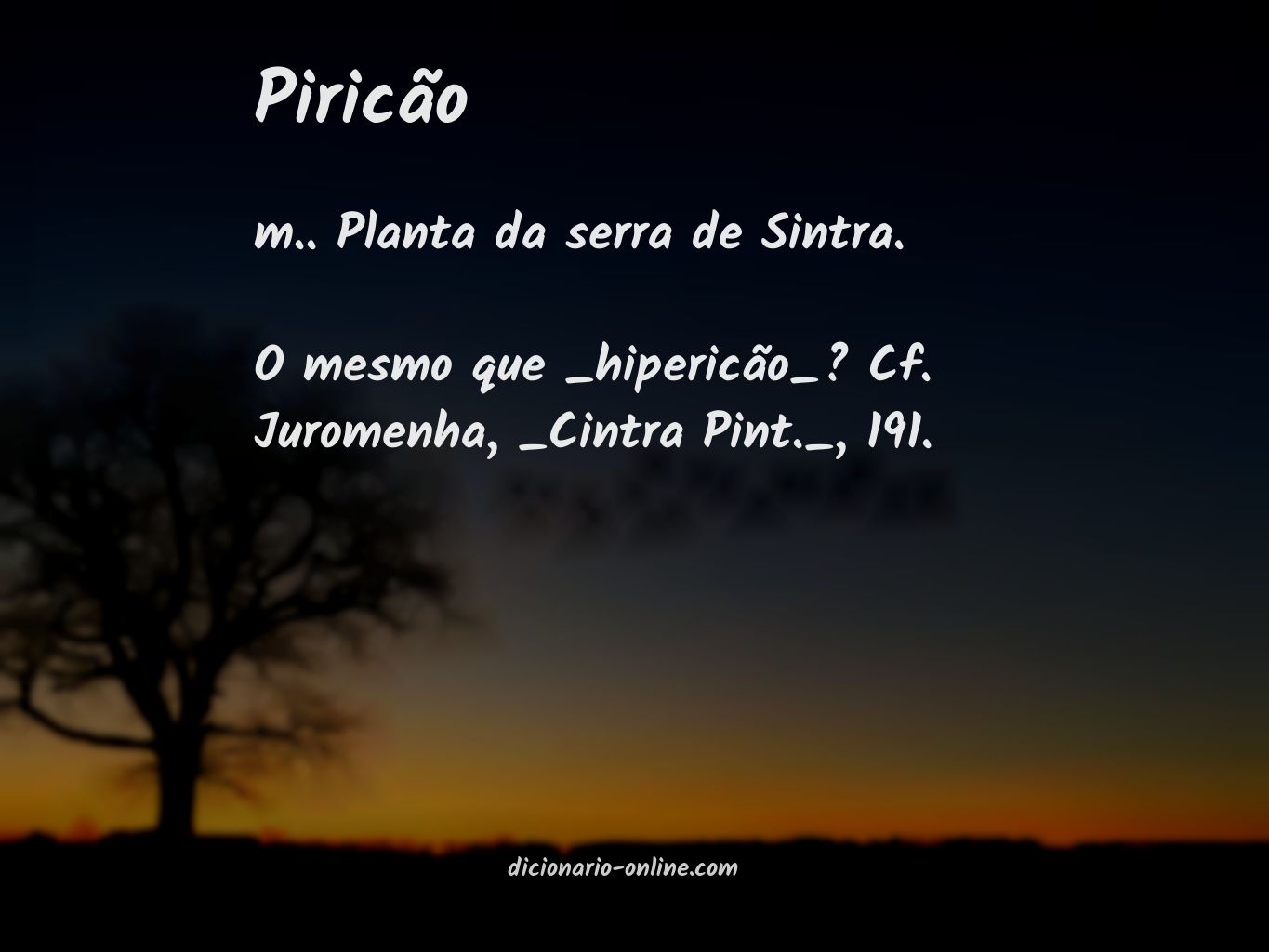 Significado de piricão