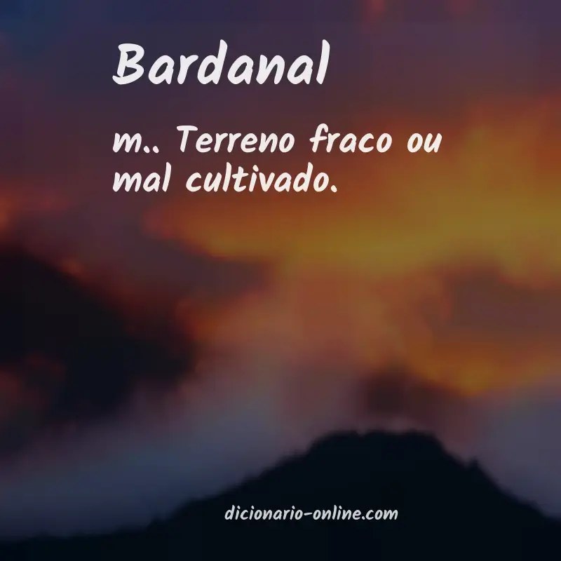 Significado de bardanal