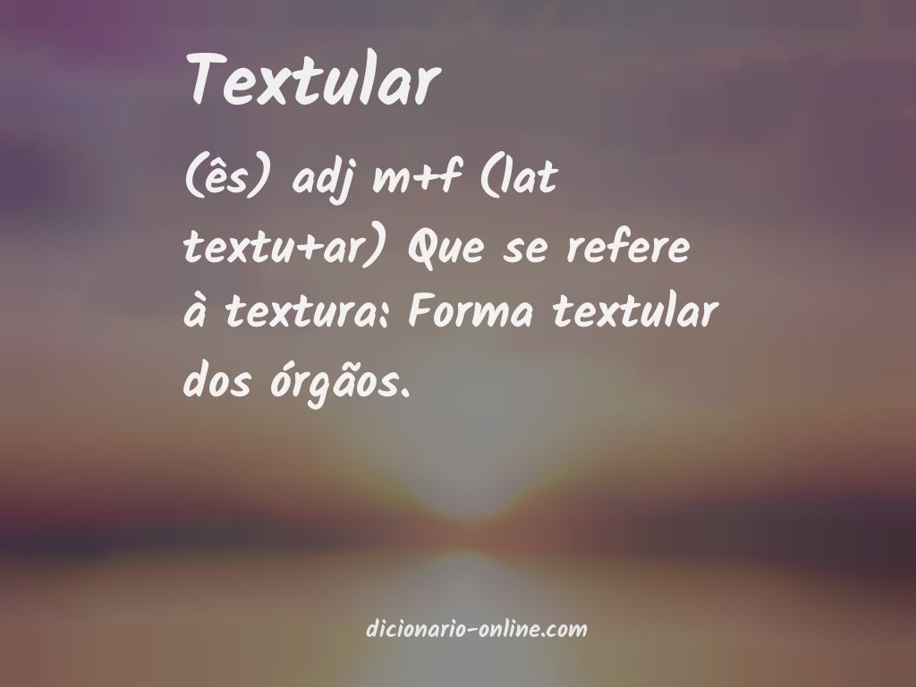 Significado de textular