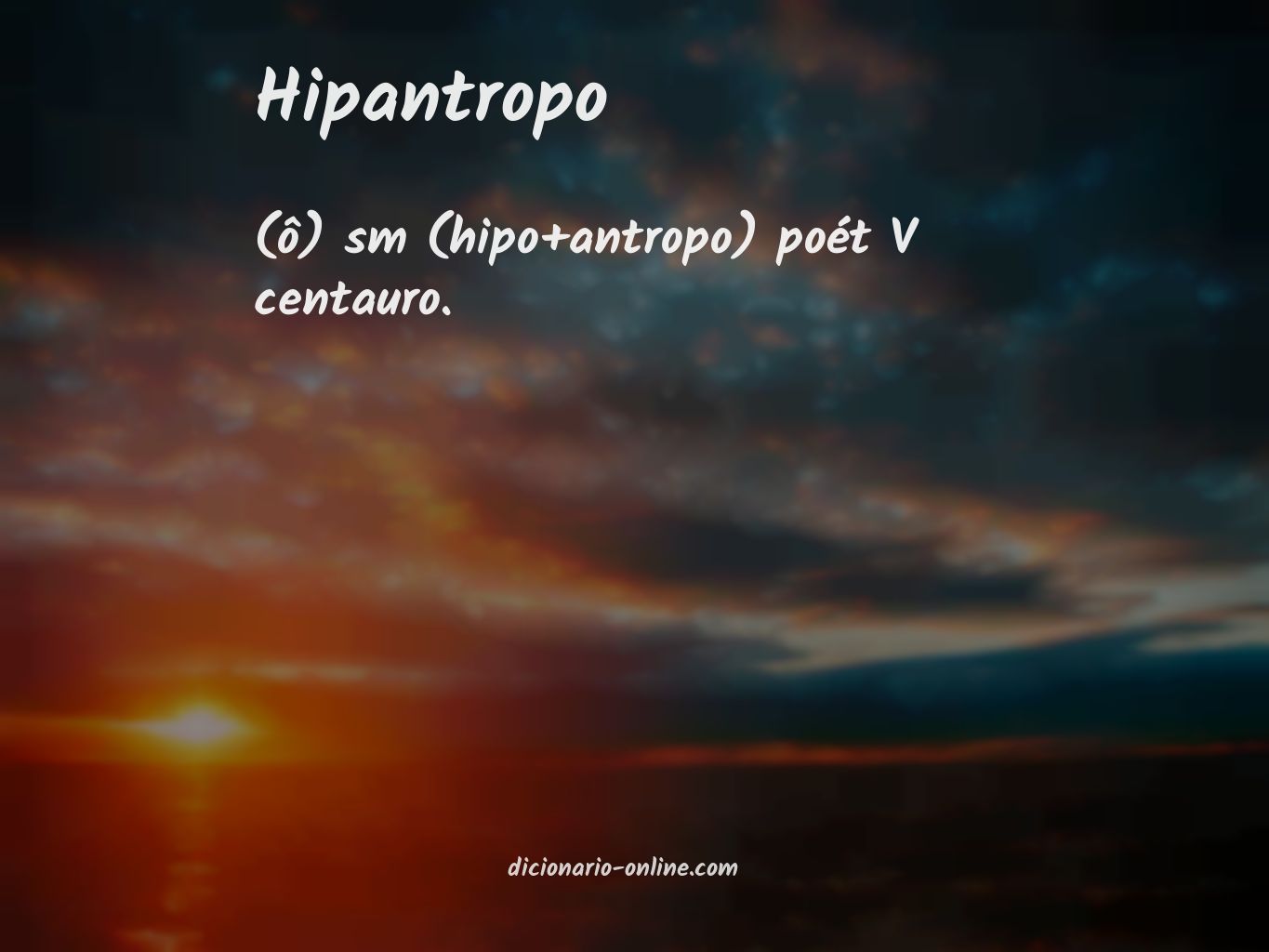 Significado de hipantropo