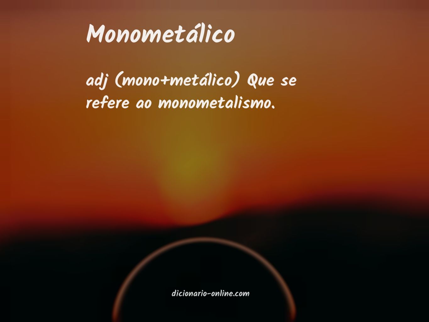 Significado de monometálico