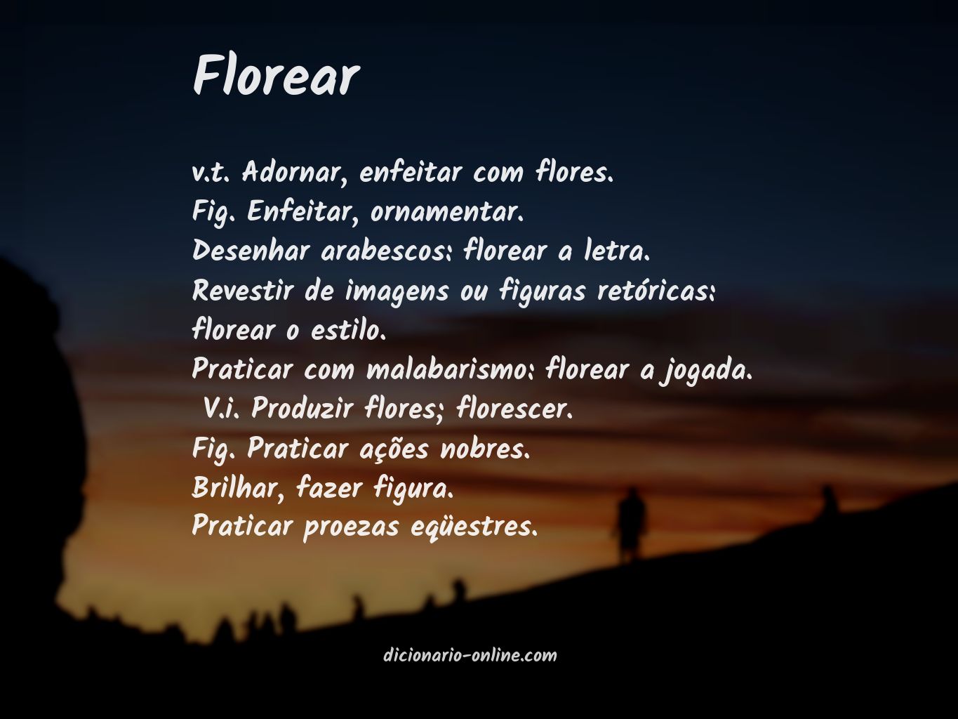 Significado de florear