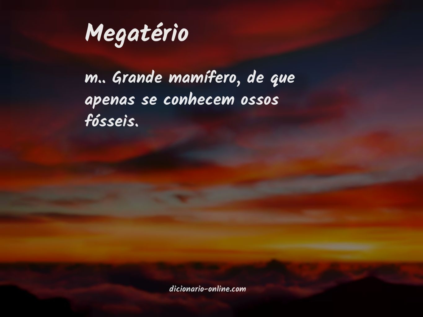 Significado de megatério