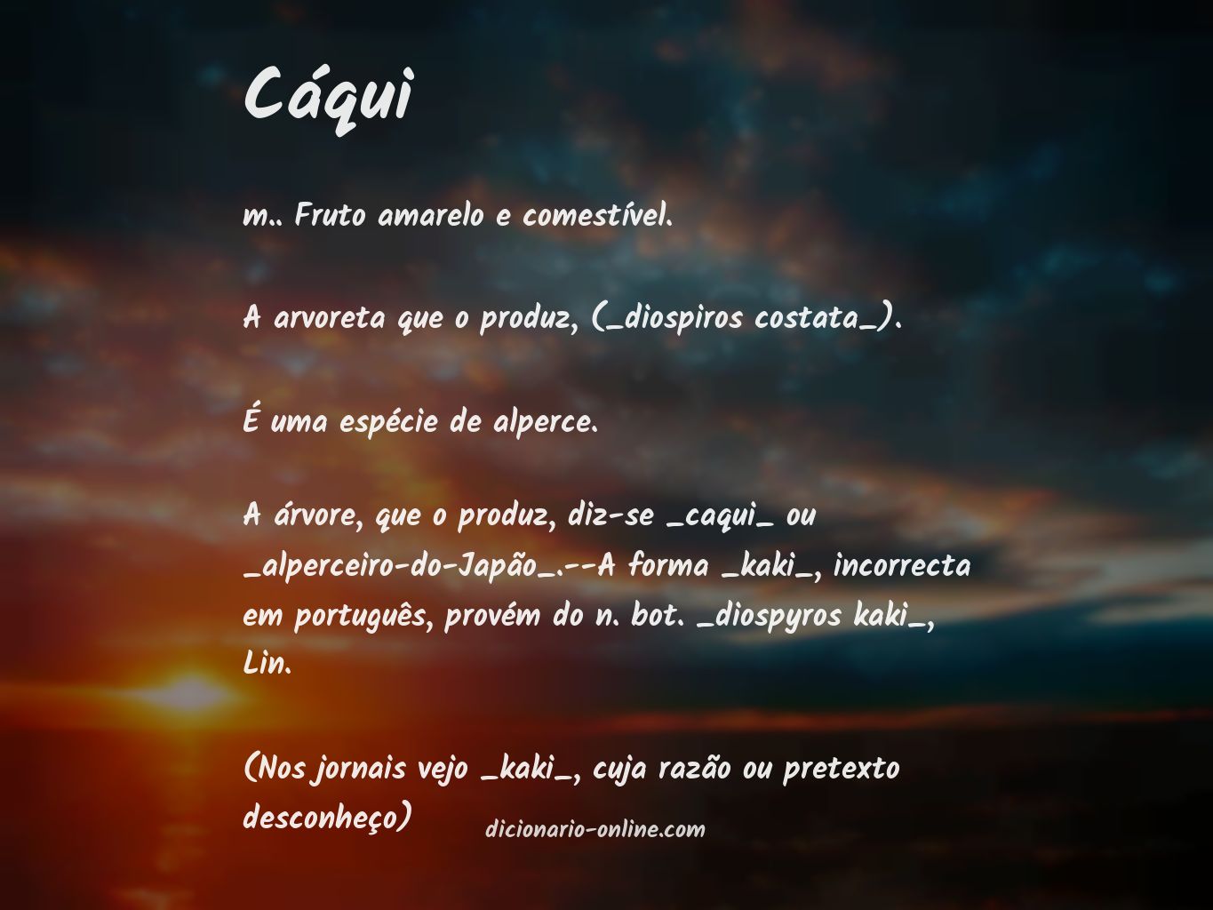 Significado de cáqui