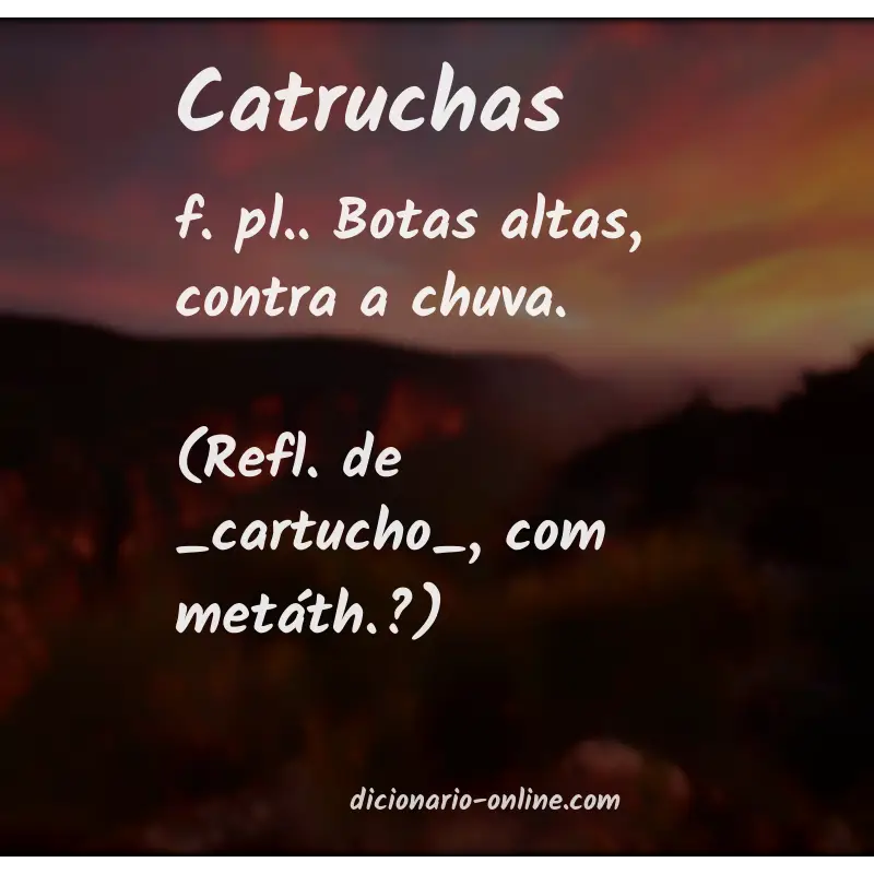 Significado de catruchas