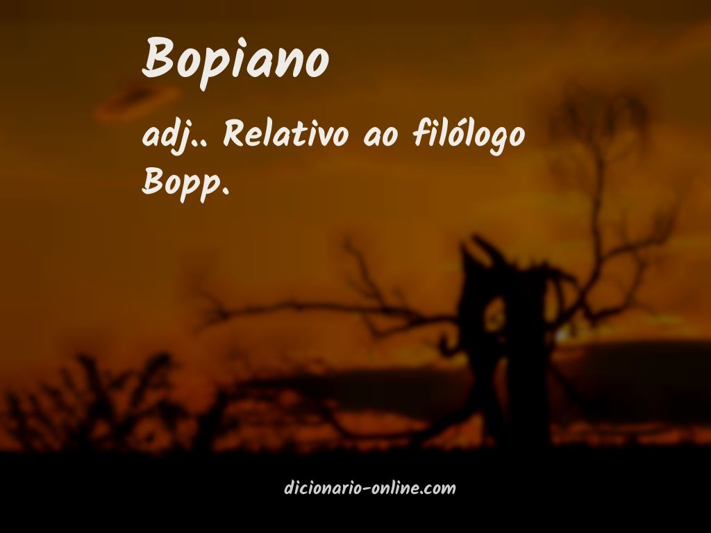 Significado de bopiano