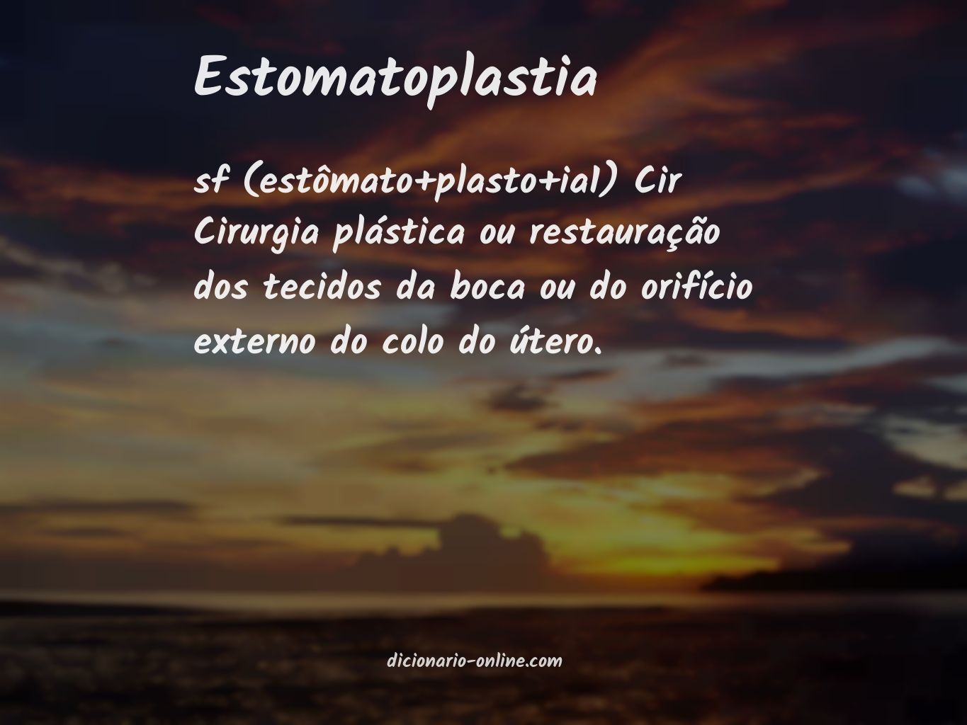 Significado de estomatoplastia