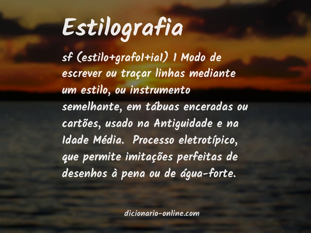 Significado de estilografia