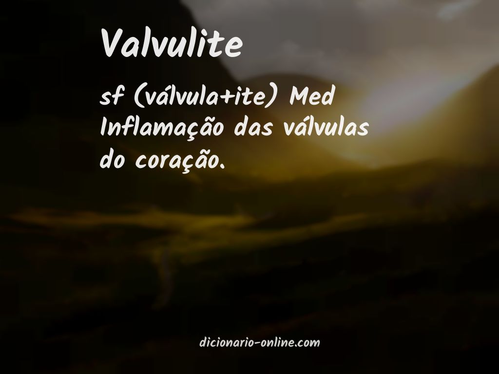 Significado de valvulite