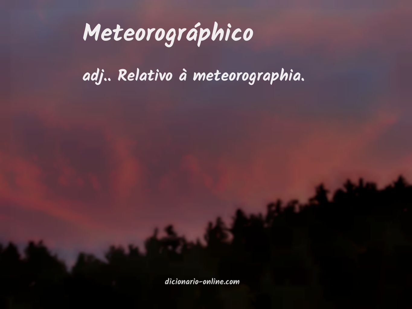 Significado de meteorográphico