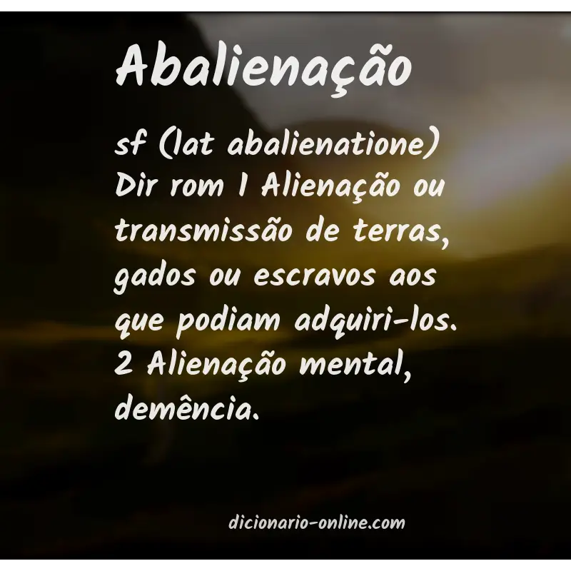 Significado de abalienação