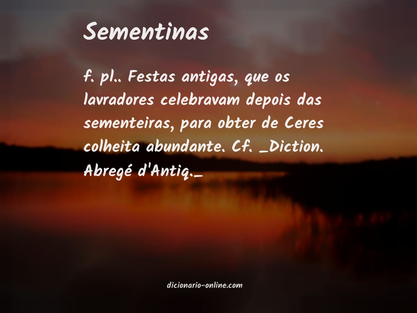 Significado de sementinas