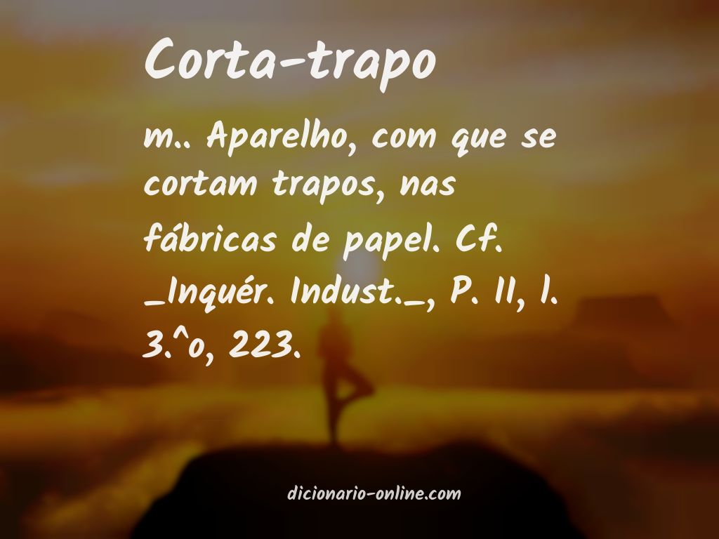 Significado de corta-trapo