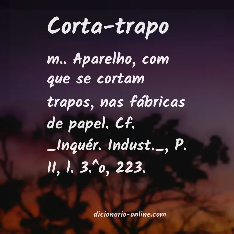 Significado de corta-trapo