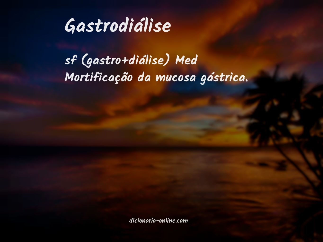 Significado de gastrodiálise