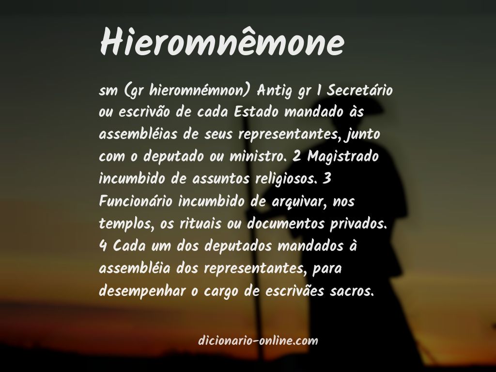 Significado de hieromnêmone