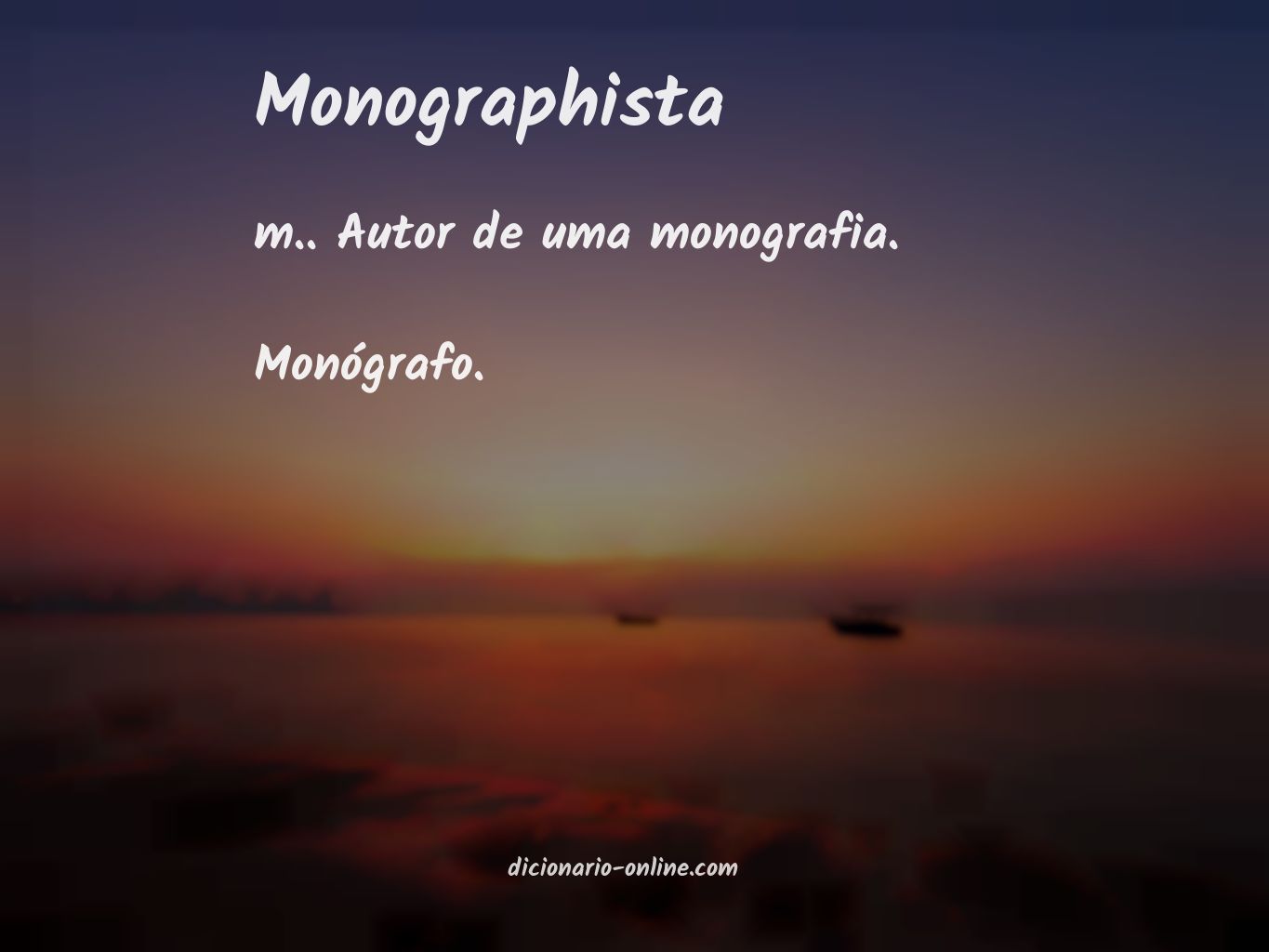 Significado de monographista