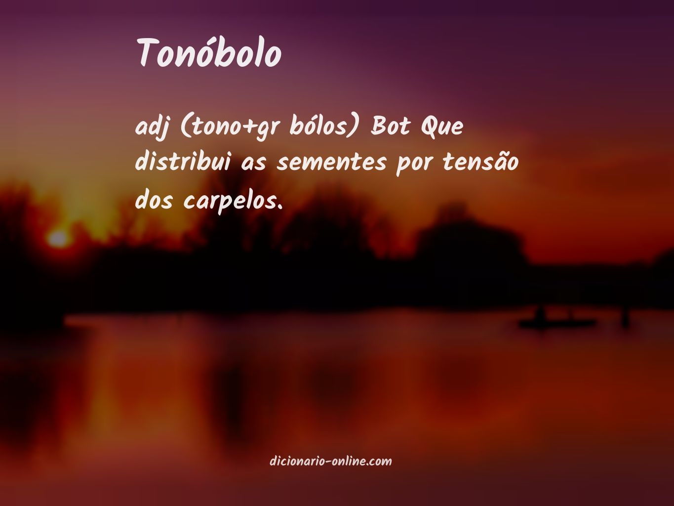 Significado de tonóbolo