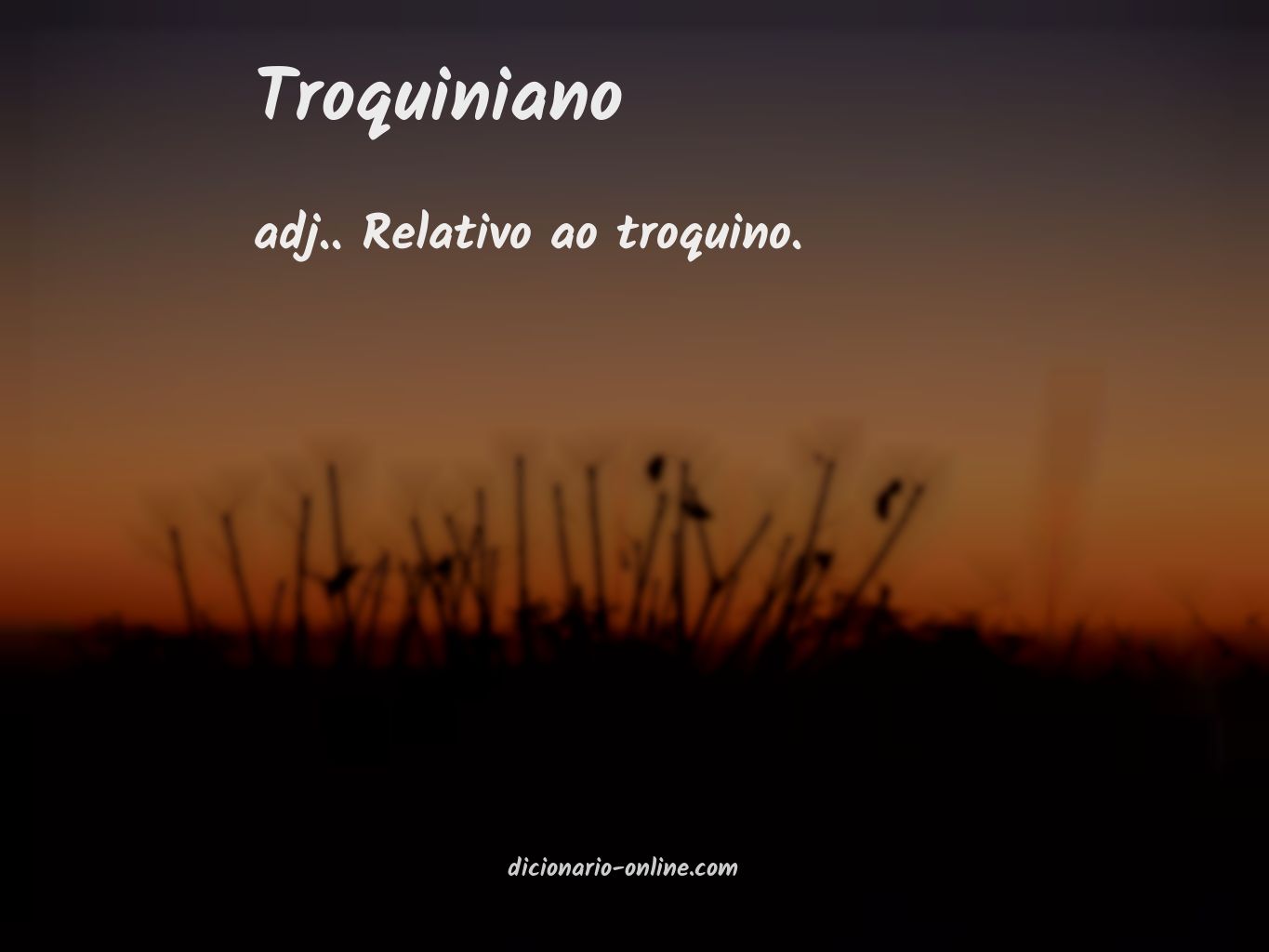 Significado de troquiniano