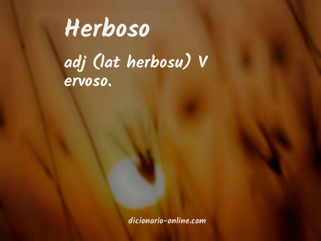 Significado de herboso