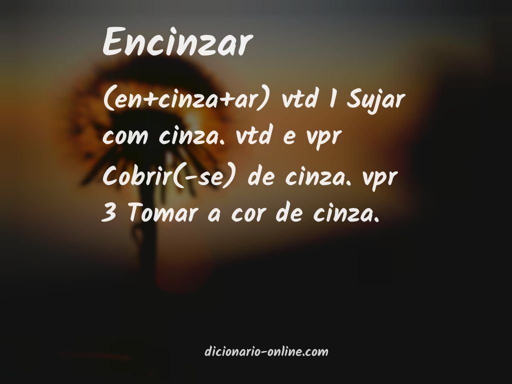 Significado de encinzar