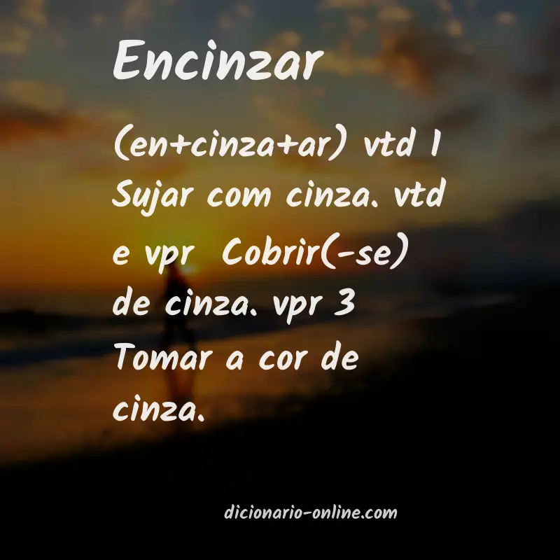 Significado de encinzar