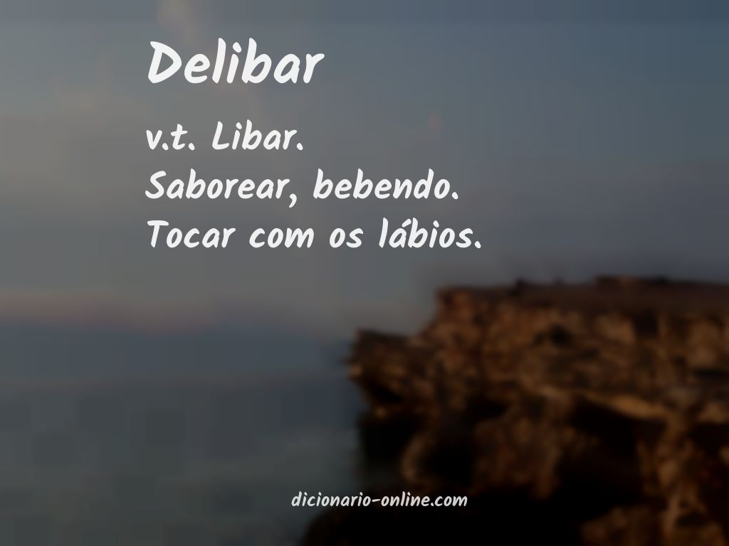 Significado de delibar