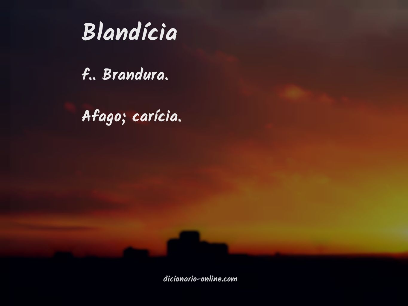 Significado de blandícia