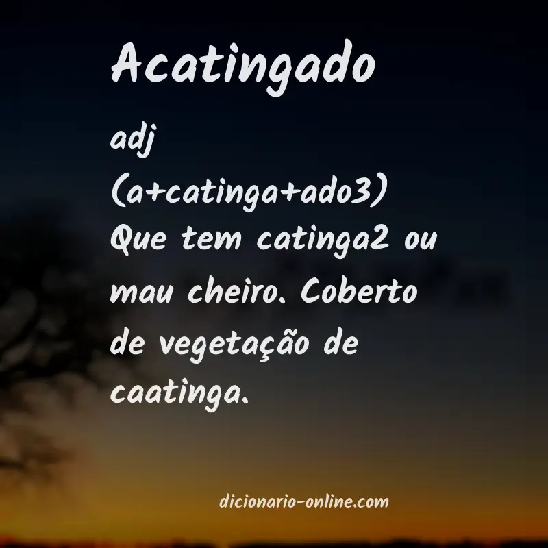 Significado de acatingado