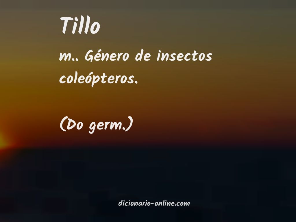 Significado de tillo