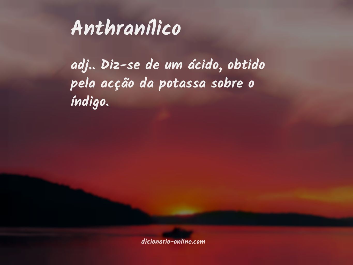 Significado de anthranílico