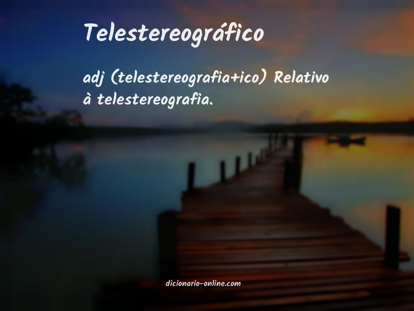 Significado de telestereográfico