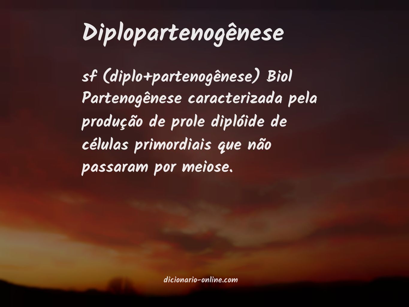 Significado de diplopartenogênese