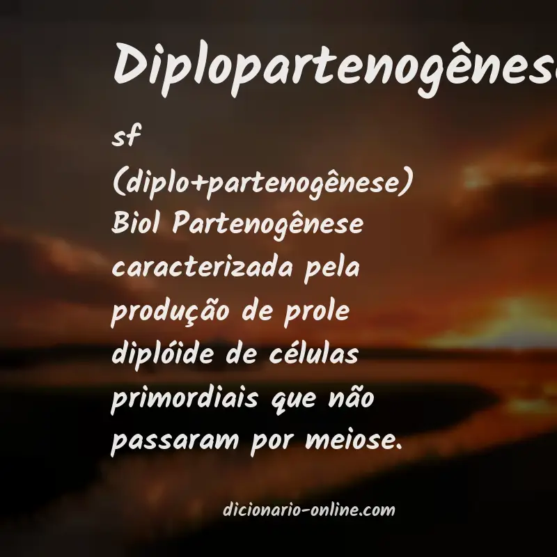 Significado de diplopartenogênese