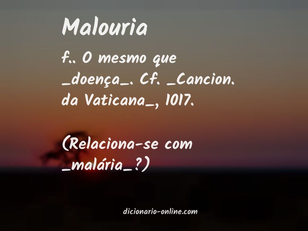 Significado de malouria