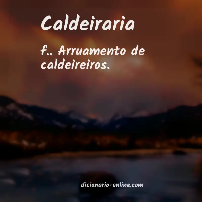 Significado de caldeiraria