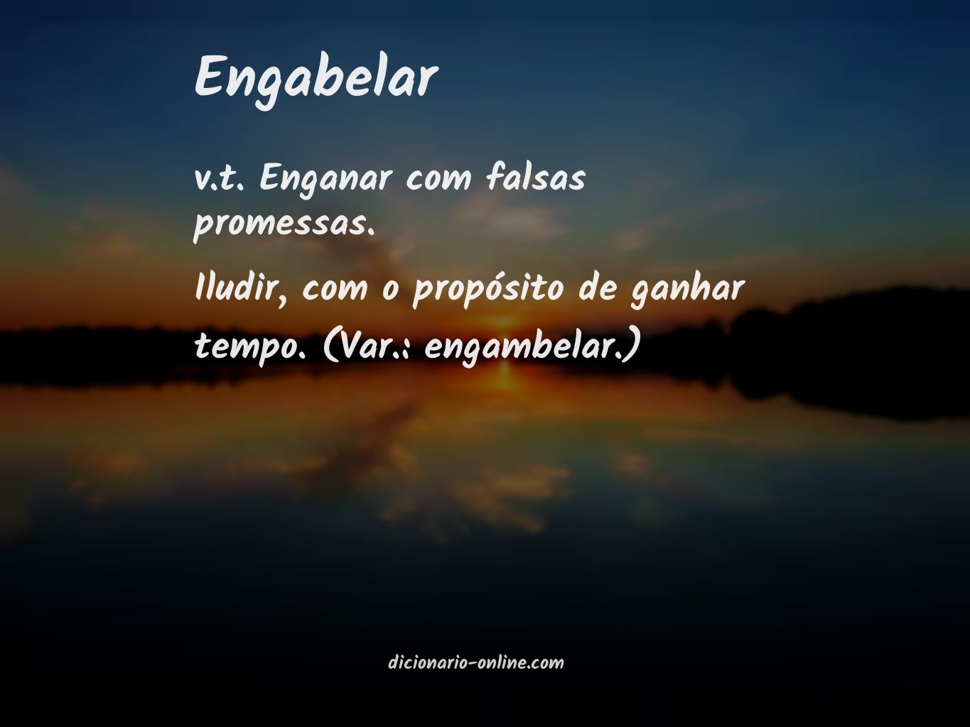 Significado de engabelar