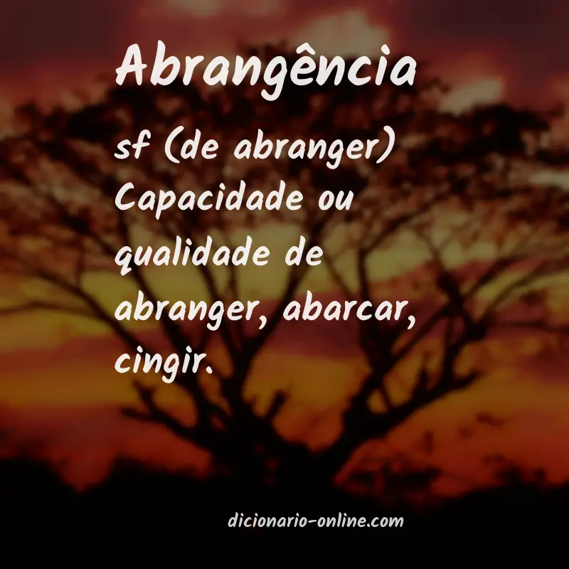 Significado de abrangência