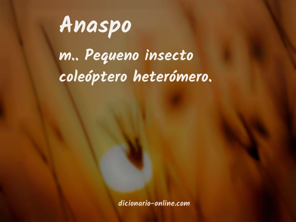 Significado de anaspo