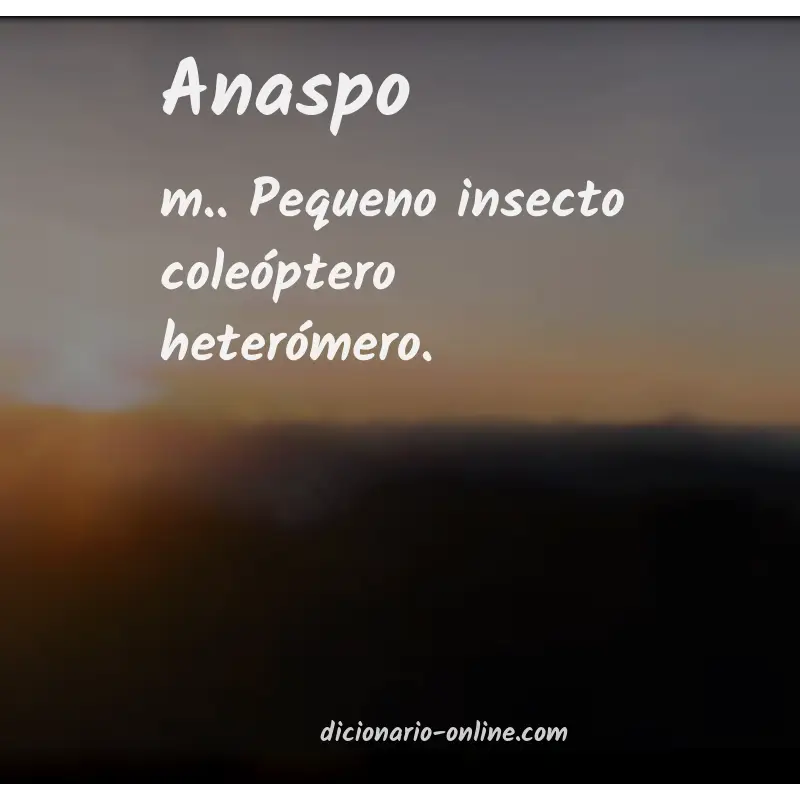 Significado de anaspo