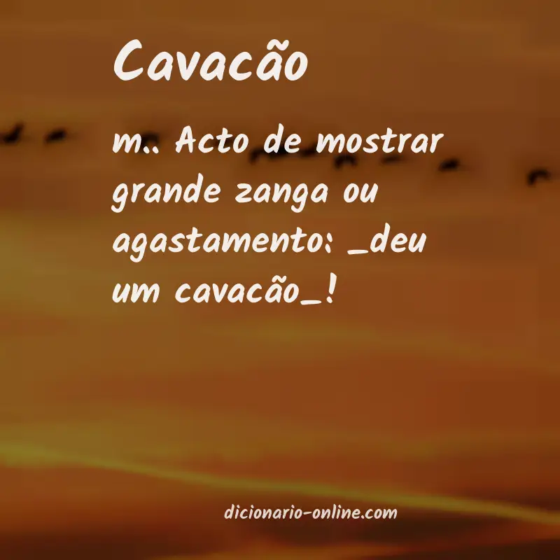 Significado de cavacão