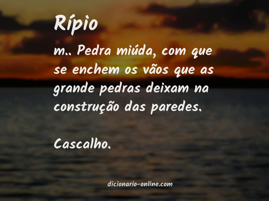 Significado de rípio